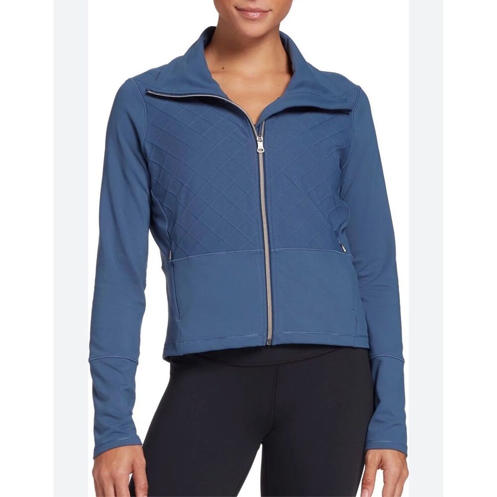Calia by Carrie Underwood Essential Quilted Jacket Full Zip Athletic Blue XL